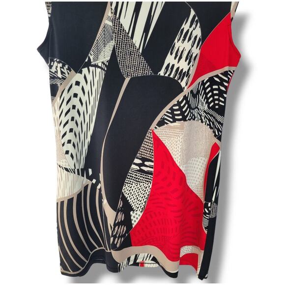 Alfani Women’s urban flight red white black short dress - medium - Picture 3 of 6